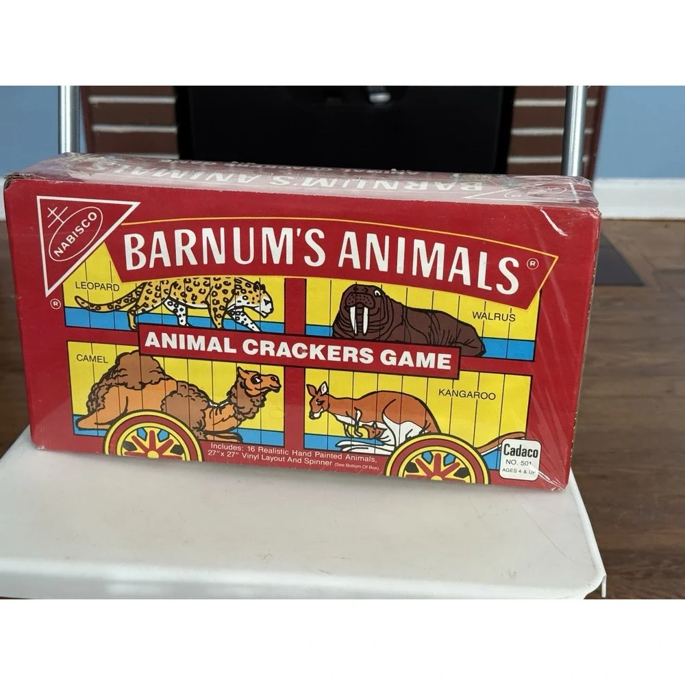 Barnum Animals Animal Crackers Vintage Game Nabisco Complete - Cardboard
